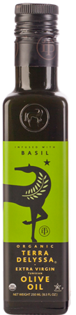 TERRA DELYSSA Organic Extra Virgin Olive Oil Basil 250ml