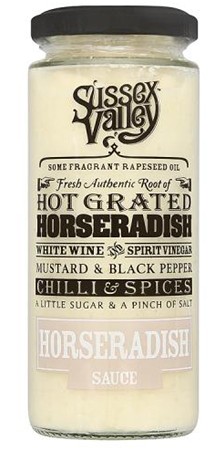 Sussex Valley Hot Horseradish Sauce 255gr
